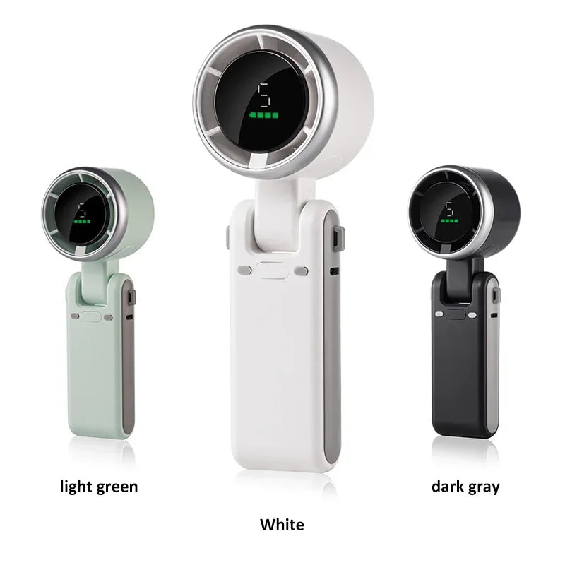 2025 New Hanging Neck Outdoor 180 Degree Folding Desktop Mini Fan Hand-held Folding High-speed Powerful Turbo Fan ADreamFuture