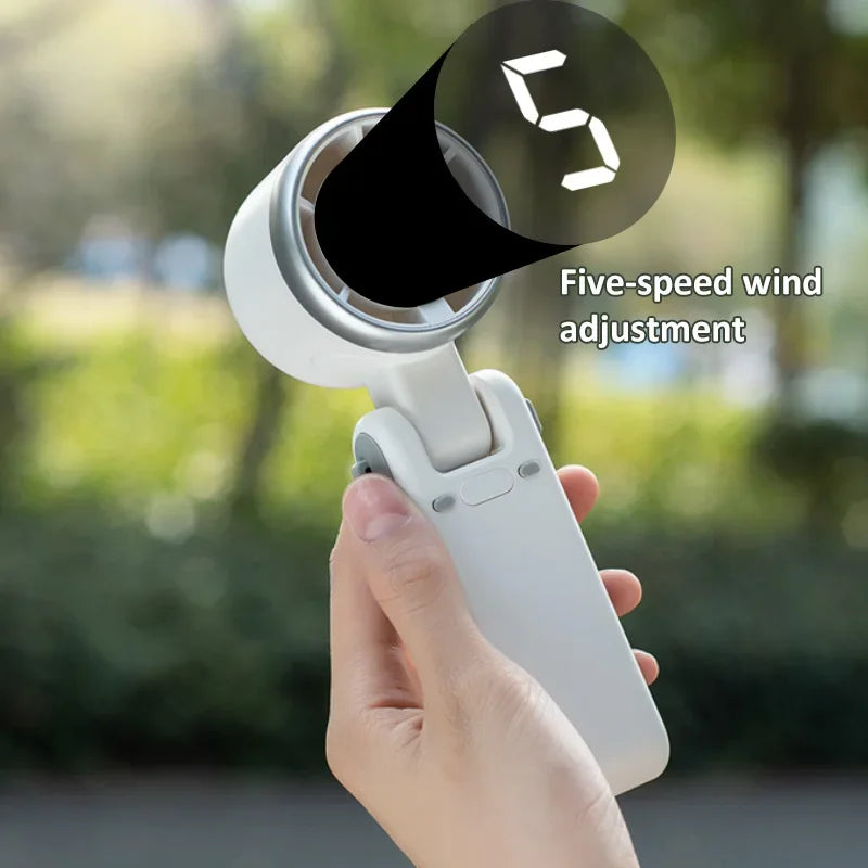 2025 New Hanging Neck Outdoor 180 Degree Folding Desktop Mini Fan Hand-held Folding High-speed Powerful Turbo Fan ADreamFuture
